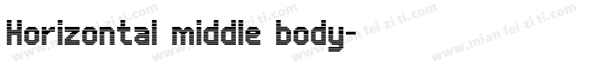 Horizontal middle body字体转换